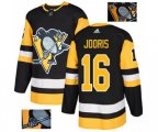 Adidas Pittsburgh Penguins #16 Josh Jooris Authentic Black Fashion Gold NHL Jersey