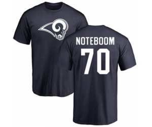 Los Angeles Rams #70 Joseph Noteboom Navy Blue Name & Number Logo T-Shirt