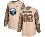 Adidas Buffalo Sabres #82 Nathan Beaulieu Authentic Camo Veterans Day Practice NHL Jersey