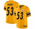 Pittsburgh Steelers #53 Maurkice Pouncey Limited Gold Inverted Legend Football Jersey