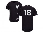 New York Yankees #18 Don Larsen Navy Flexbase Authentic Collection MLB Jersey