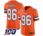 Denver Broncos #96 Shelby Harris Limited Orange Rush Vapor Untouchable 100th Season Football Jersey