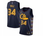 Cleveland Cavaliers #34 Tyrone Hill Authentic Navy Basketball Jersey - 2019-20 City Edition