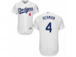 Los Angeles Dodgers #4 Babe Herman White Flexbase Authentic Collection MLB Jersey