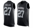 Oakland Raiders #27 Trayvon Mullen Limited Black Player Name & Number Tank Top Football Jersey
