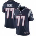 New England Patriots #77 Trent Brown Navy Blue Team Color Vapor Untouchable Limited Player NFL Jersey