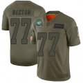 New York Jets #77 Mekhi Becton Camo Stitched Limited 2019 Salute To Service Jersey