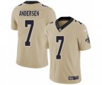 New Orleans Saints #7 Morten Andersen Limited Gold Inverted Legend Football Jersey