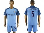 Manchester City #5 Zabaleta Home Soccer Club Jersey