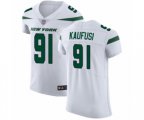 New York Jets #91 Bronson Kaufusi White Vapor Untouchable Elite Player Football Jersey
