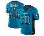 Carolina Panthers #70 Trai Turner Limited Blue Rush Drift Fashion Football Jersey