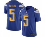 Los Angeles Chargers #5 Tyrod Taylor Limited Electric Blue Rush Vapor Untouchable Football Jersey