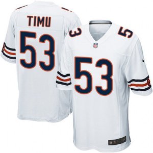 Chicago Bears #53 John Timu Game White NFL Jersey