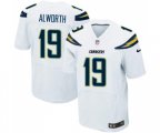 Los Angeles Chargers #19 Lance Alworth Elite White Football Jersey