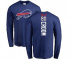 Buffalo Bills #80 Jason Croom Royal Blue Backer Long Sleeve T-Shirt