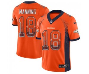 Denver Broncos #18 Peyton Manning Limited Orange Rush Drift Fashion Football Jersey