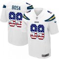 Los Angeles Chargers #99 Joey Bosa Elite White Road USA Flag Fashion NFL Jersey