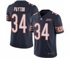 Chicago Bears #34 Walter Payton Navy Blue Team Color 100th Season Limited Football Jersey