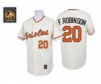 Baltimore Orioles #20 Frank Robinson Authentic White Throwback Baseball Jersey