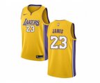Los Angeles Lakers #23 LeBron James Gold NBA Swingman Icon Edition Jersey