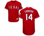 Texas Rangers #14 Asdrubal Cabrera Red Alternate Flex Base Authentic Collection Baseball Jersey