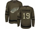Detroit Red Wings #19 Steve Yzerman Green Salute to Service Stitched NHL Jersey