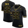 Chicago Bears #52 Khalil Mack 2020 Salute To Service Golden Limited NFL Jersey Black