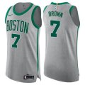 Boston Celtics #7 Jaylen Brown Authentic Gray NBA Jersey - City Edition
