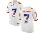2016 US Flag Fashion Clemson Tigers Mike Williams #7 College Football Limited Jersey - White