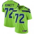 Seattle Seahawks #72 Michael Bennett Limited Green Rush Vapor Untouchable NFL Jersey