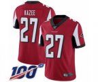 Atlanta Falcons #27 Damontae Kazee Red Team Color Vapor Untouchable Limited Player 100th Season Football Jersey