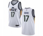 Utah Jazz #17 Ed Davis Swingman White Basketball Jersey - Association Edition