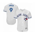 Toronto Blue Jays #9 Danny Jansen White Home Flex Base Authentic Collection Baseball Player Jersey