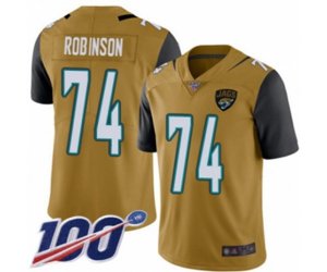 Jacksonville Jaguars #74 Cam Robinson Limited Gold Rush Vapor Untouchable 100th Season Football Jersey