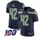 Seattle Seahawks #42 Delano Hill Navy Blue Team Color Vapor Untouchable Limited Player 100th Season Football Jersey