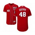 Washington Nationals #48 Javy Guerra Red Alternate Flex Base Authentic Collection Baseball Player Jersey