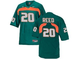 Men\'s Miami Hurricanes Ed Reed #20 College Football Jersey - Green