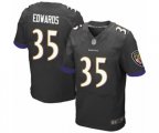 Baltimore Ravens #35 Gus Edwards Elite Black Alternate Football Jersey