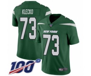 New York Jets #73 Joe Klecko Green Team Color Vapor Untouchable Limited Player 100th Season Football Jersey