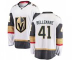 Vegas Golden Knights #41 Pierre-Edouard Bellemare Authentic White Away Fanatics Branded Breakaway NHL Jersey