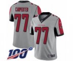 Atlanta Falcons #77 James Carpenter Limited Silver Inverted Legend 100th Season Football Jersey