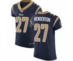 Los Angeles Rams #27 Darrell Henderson Navy Blue Team Color Vapor Untouchable Elite Player Football Jersey