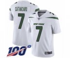 New York Jets #7 Chandler Catanzaro White Vapor Untouchable Limited Player 100th Season Football Jersey