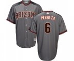 Arizona Diamondbacks #6 David Peralta Replica Grey Road Cool Base Baseball Jersey