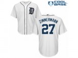 Detroit Tigers #27 Jordan Zimmermann Authentic White Home Cool Base MLB Jersey
