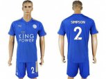 Leicester City #2 Simpson Home Soccer Club Jersey