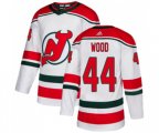 New Jersey Devils #44 Miles Wood Premier White Alternate Hockey Jersey