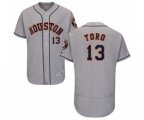 Houston Astros Abraham Toro Grey Road Flex Base Authentic Collection Baseball Player Jersey