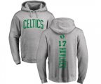 Boston Celtics #17 John Havlicek Ash Backer Pullover Hoodie