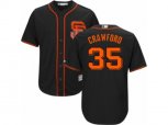 San Francisco Giants #35 Brandon Crawford Authentic Black Alternate Cool Base MLB Jersey